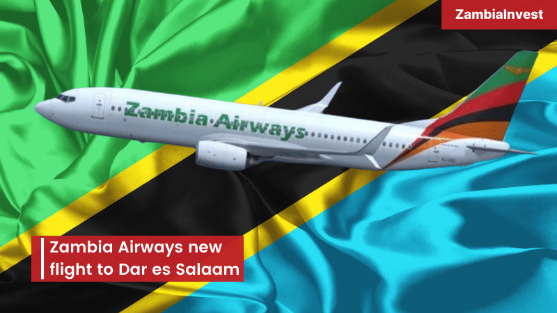 Zambia Airways flight to Dar-es-Salaam